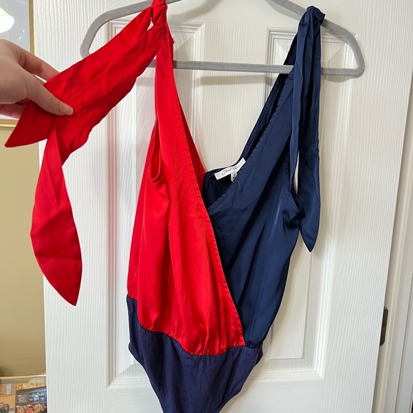 Navy & Red ColorBlock Tank Top - Picture 3 of 3